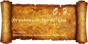 Oreskovics Horácia névjegykártya